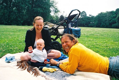 Susanne, Gabriel und Peter Gläser 2006 im Abtnaundorfer Park Leipzig